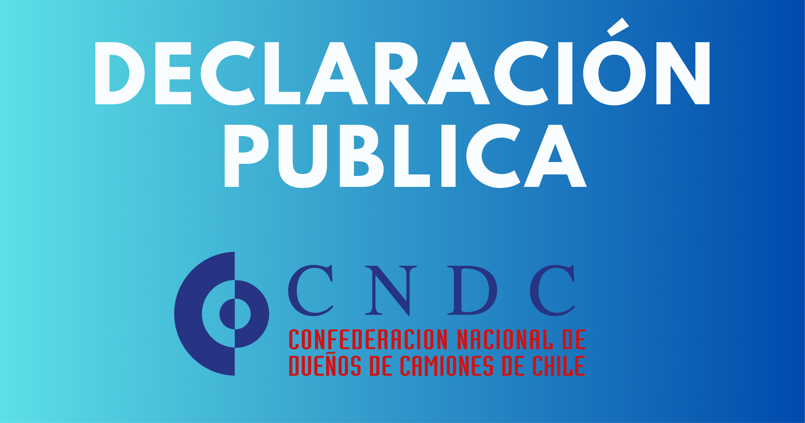 La Confederación Nacional de Dueños de Camiones de Chile frente al proyecto de ley sobre Negociación Ramal